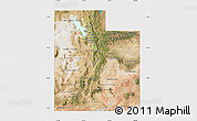 Satellite Map of Utah, single color outside