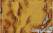 Physical Map of Millard County
