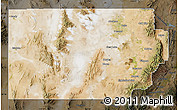 Satellite Map of Millard County, darken