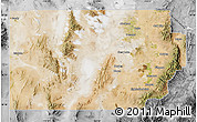 Satellite Map of Millard County, desaturated