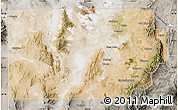 Satellite Map of Millard County, semi-desaturated