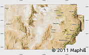 Satellite Map of Millard County, single color outside