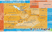 Political Shades Panoramic Map of Utah