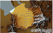 Physical 3D Map of Salt Lake County, darken
