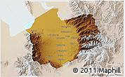 Physical 3D Map of Salt Lake County, lighten