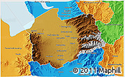 Physical 3D Map of Salt Lake County, political outside