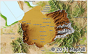 Physical 3D Map of Salt Lake County, satellite outside