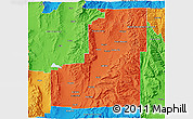 Political 3D Map of Sanpete County