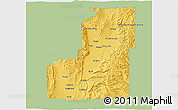 Savanna Style 3D Map of Sanpete County, single color outside