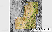 Satellite Map of Sanpete County, desaturated