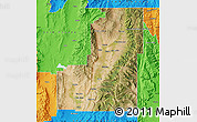 Satellite Map of Sanpete County, political outside