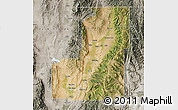 Satellite Map of Sanpete County, semi-desaturated
