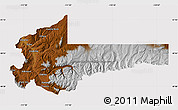 Physical Map of Summit County, cropped outside