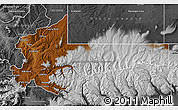 Physical Map of Summit County, desaturated