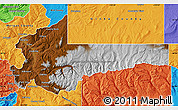 Physical Map of Summit County, political outside