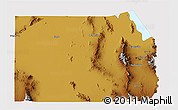 Physical 3D Map of Tooele County, cropped outside