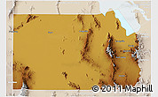 Physical 3D Map of Tooele County, lighten