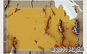 Physical 3D Map of Tooele County, semi-desaturated