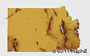 Physical 3D Map of Tooele County, single color outside