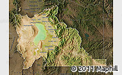 Satellite Map of Utah County, darken