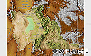 Satellite Map of Utah County, physical outside