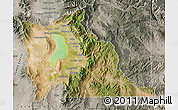 Satellite Map of Utah County, semi-desaturated