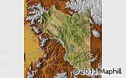 Satellite Map of Wasatch County, physical outside