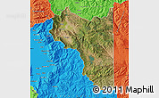 Satellite Map of Wasatch County, political outside