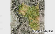 Satellite Map of Wasatch County, semi-desaturated