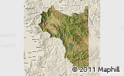 Satellite Map of Wasatch County, shaded relief outside