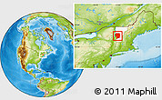 Physical Location Map of ZIP codes starting with 057, highlighted state