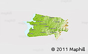 Physical Panoramic Map of Chittenden County, cropped outside