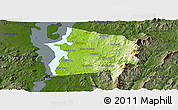 Physical Panoramic Map of Chittenden County, darken