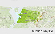 Physical Panoramic Map of Chittenden County, lighten