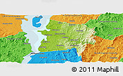 Physical Panoramic Map of Chittenden County, political outside