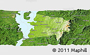 Physical Panoramic Map of Chittenden County, satellite outside
