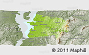 Physical Panoramic Map of Chittenden County, semi-desaturated