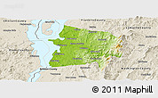 Physical Panoramic Map of Chittenden County, shaded relief outside