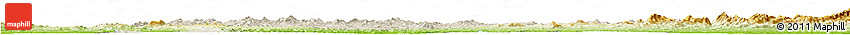 Shaded Relief Horizon Map of Vermont, physical outside