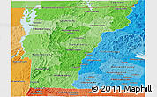 Political Shades Panoramic Map of Vermont