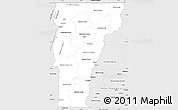 Silver Style Simple Map of Vermont