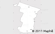 Silver Style Simple Map of Windsor County, cropped outside