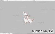 Gray 3D Map of ZIP code 20106, single color outside