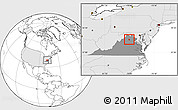 Blank Location Map of ZIP code 20106, highlighted country, highlighted state