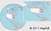 Gray Location Map of ZIP code 20106, highlighted country, highlighted state, within the entire country