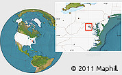 Satellite Location Map of ZIP code 20106, highlighted country, highlighted county