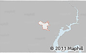 Gray 3D Map of ZIP code 20112, single color outside