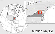 Blank Location Map of ZIP code 20112, highlighted country, highlighted state
