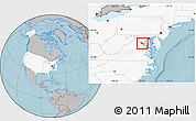 Gray Location Map of ZIP code 20112, highlighted country, highlighted county, hill shading