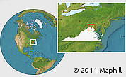 Satellite Location Map of ZIP code 20132, highlighted state